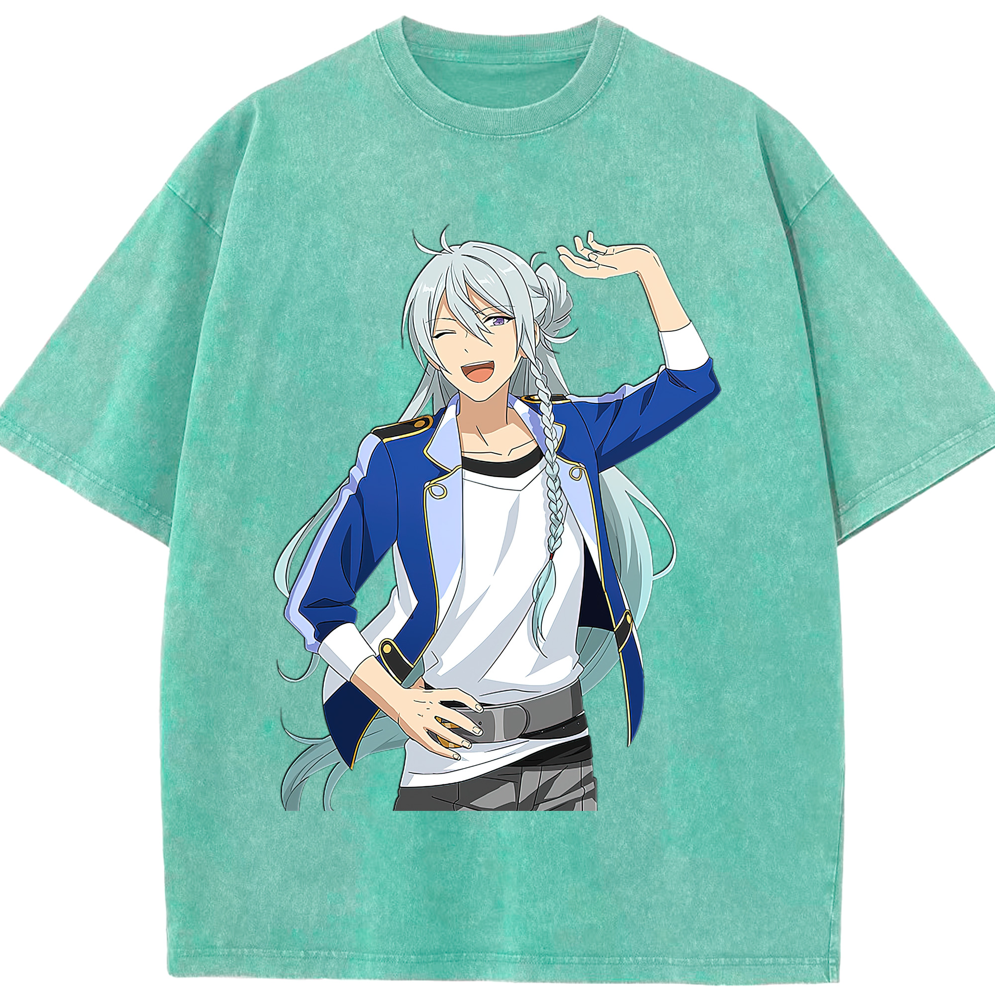 （画像用） あんさんぶるスターズ! Ensemble Stars 綿100% ヴィンテージ風 半袖Tシャツ（フロントプリント）
